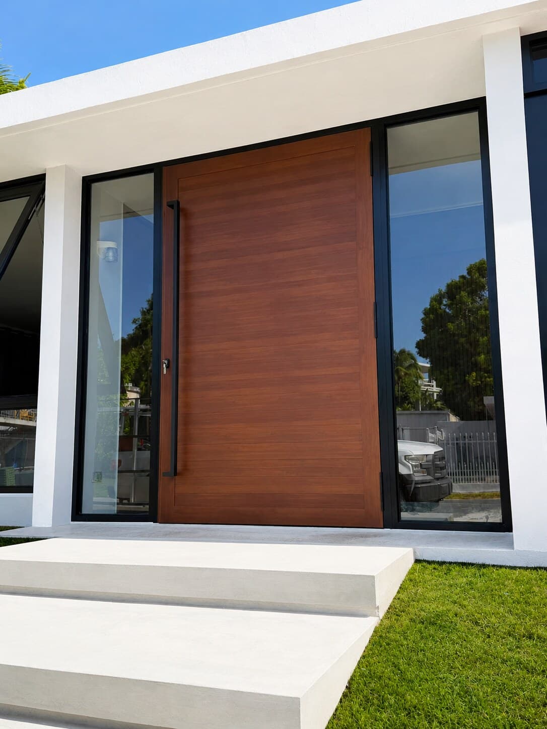 Puerta de Entrada Tipo Madera con Cristal